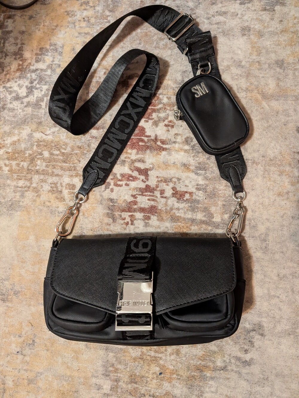 Steve Madden Women's Bmove Crossbody Bag and Removable Pouch